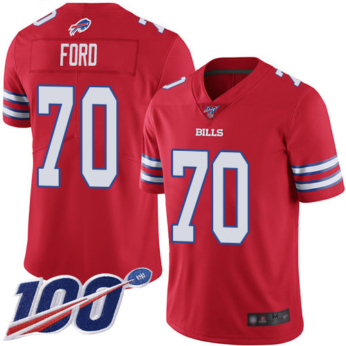 Men Buffalo Bills #70 Cody Ford Limited Red Rush Vapor Untouchable 100th Season NFL Jersey->buffalo bills->NFL Jersey